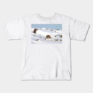 Snowed Rocks, Churchill, Canada Kids T-Shirt